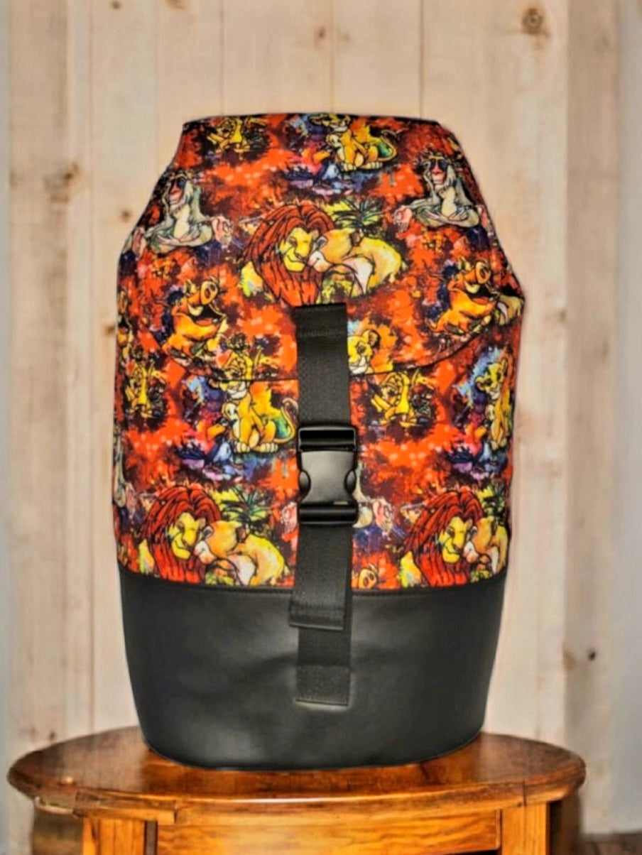 Sac Hector - Roi Lion (fond rouge) GenRoots.Art
