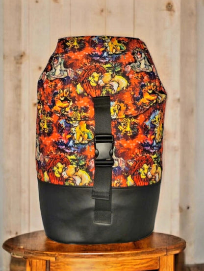 Sac Hector - Roi Lion (fond rouge) GenRoots.Art