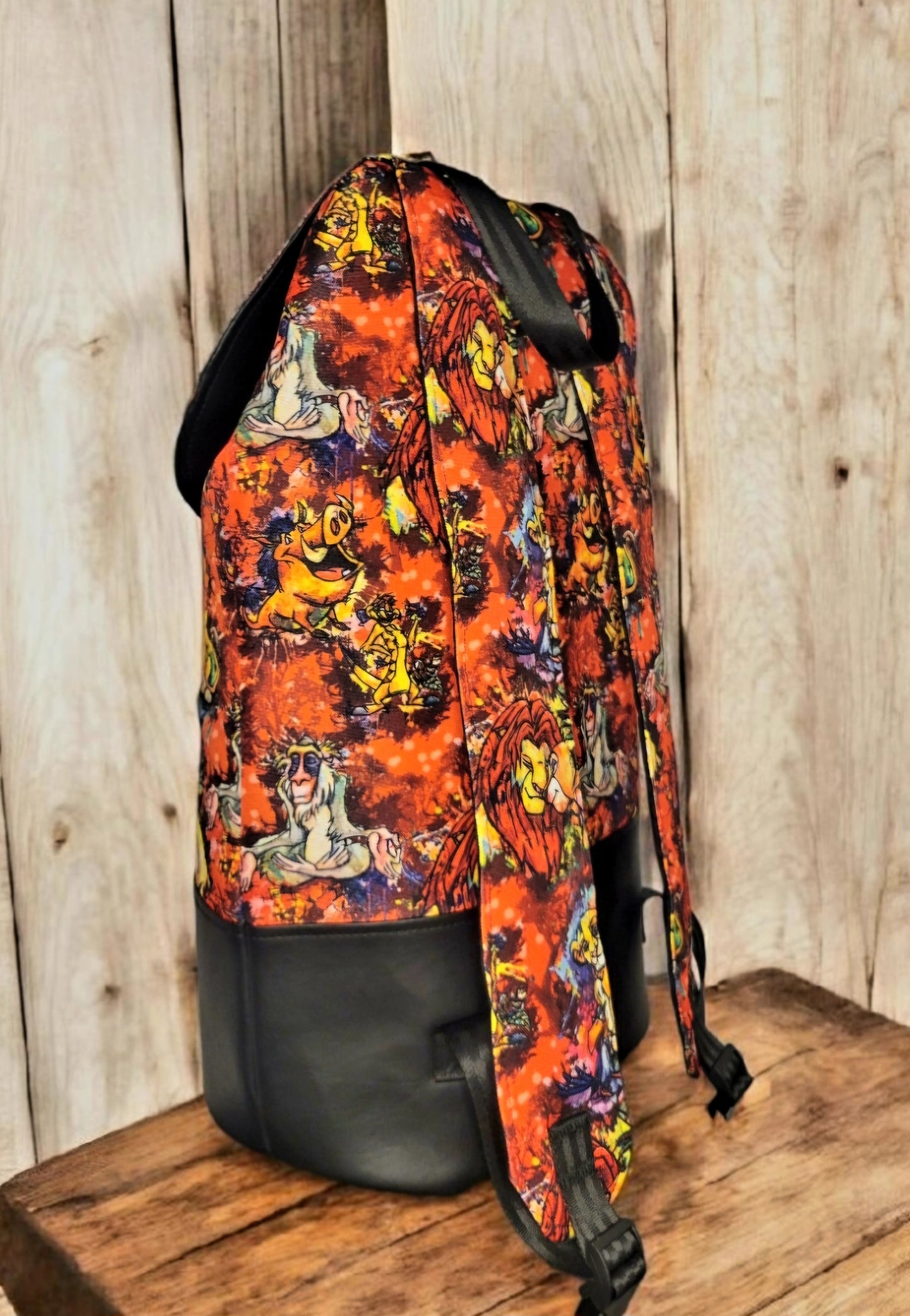 Sac Hector - Roi Lion (fond rouge) GenRoots.Art