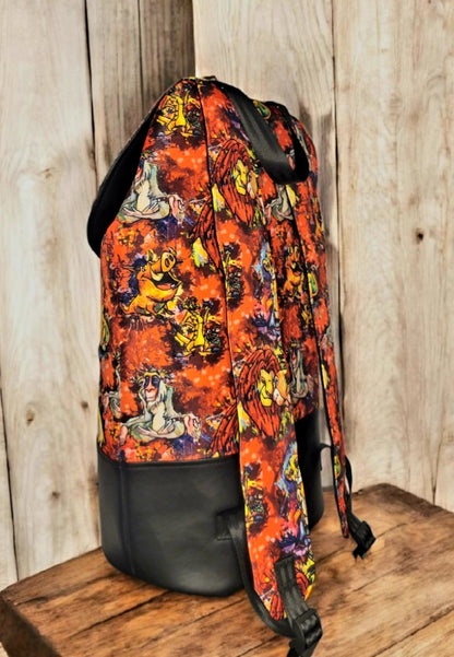 Sac Hector - Roi Lion (fond rouge) GenRoots.Art
