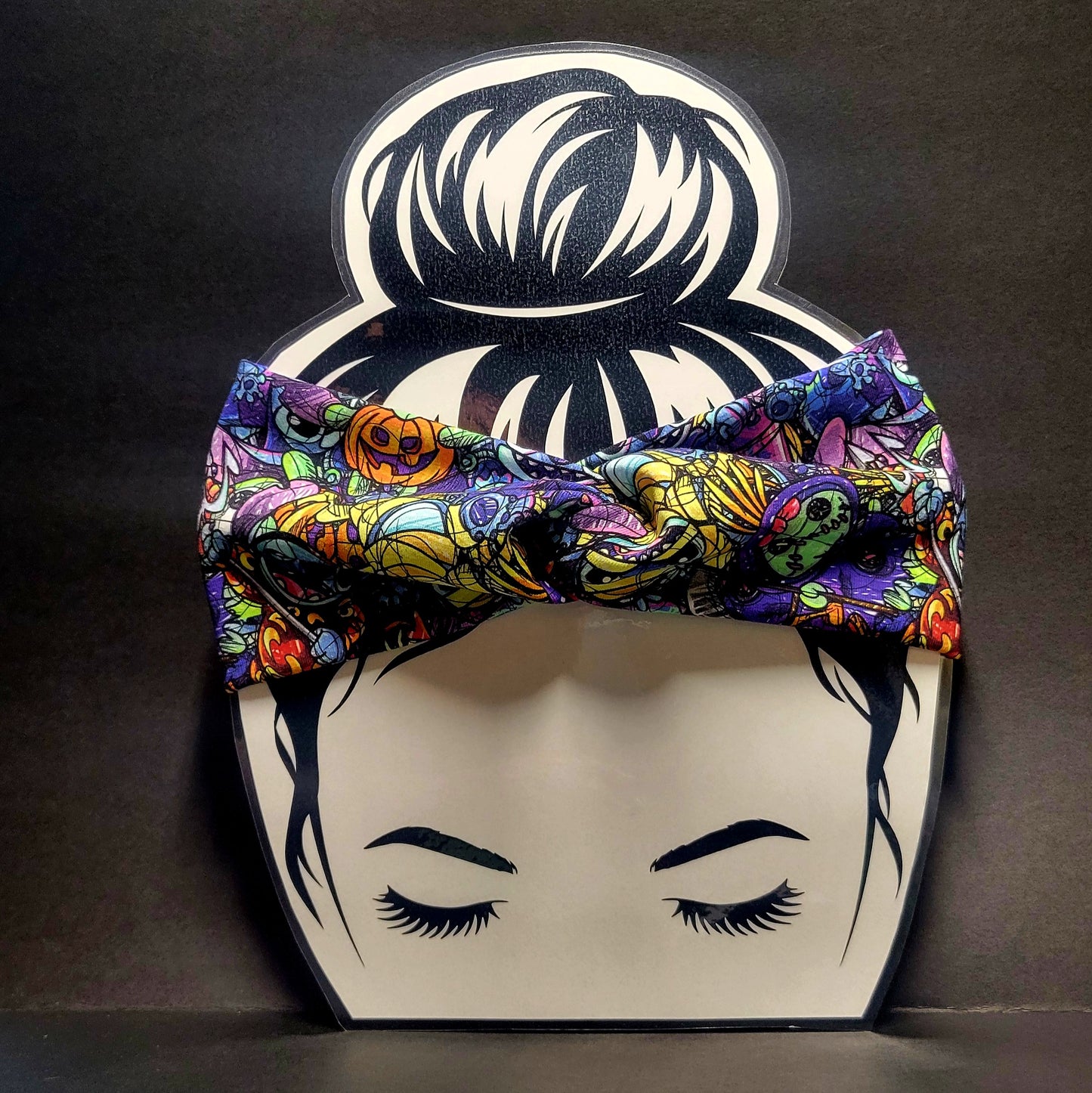 Bandeau twist - Monstre Bleu Halloween - Adulte