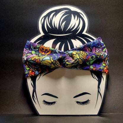 Bandeau twist - Monstre Bleu Halloween - Adulte