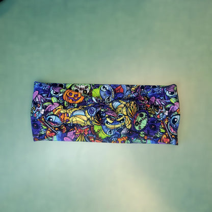 Bandeau twist - Monstre Bleu Halloween - Adulte
