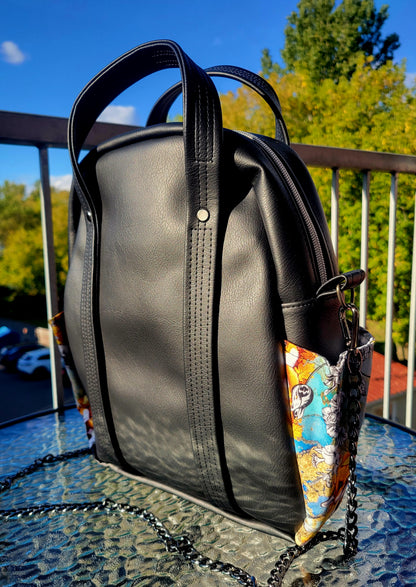 Sac Danie - Fleurs et Renards (avec chaînette)
