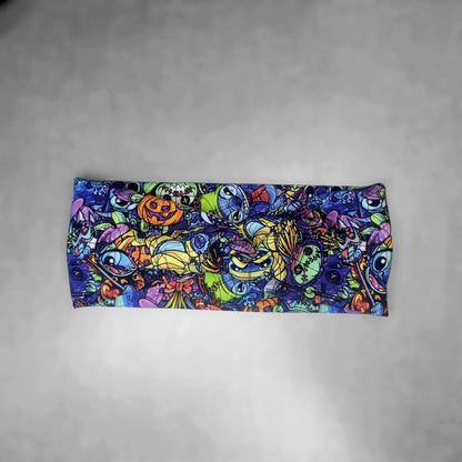 Bandeau twist - Monstre Bleu Halloween - Adulte